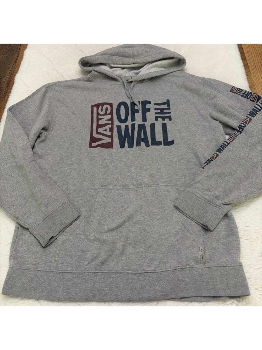 Vans Off The Wall Men’s Gray Logo Hoodie Large
